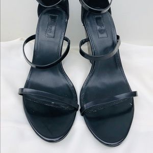 Size 10 Forever 21 Strappy Black Wedges